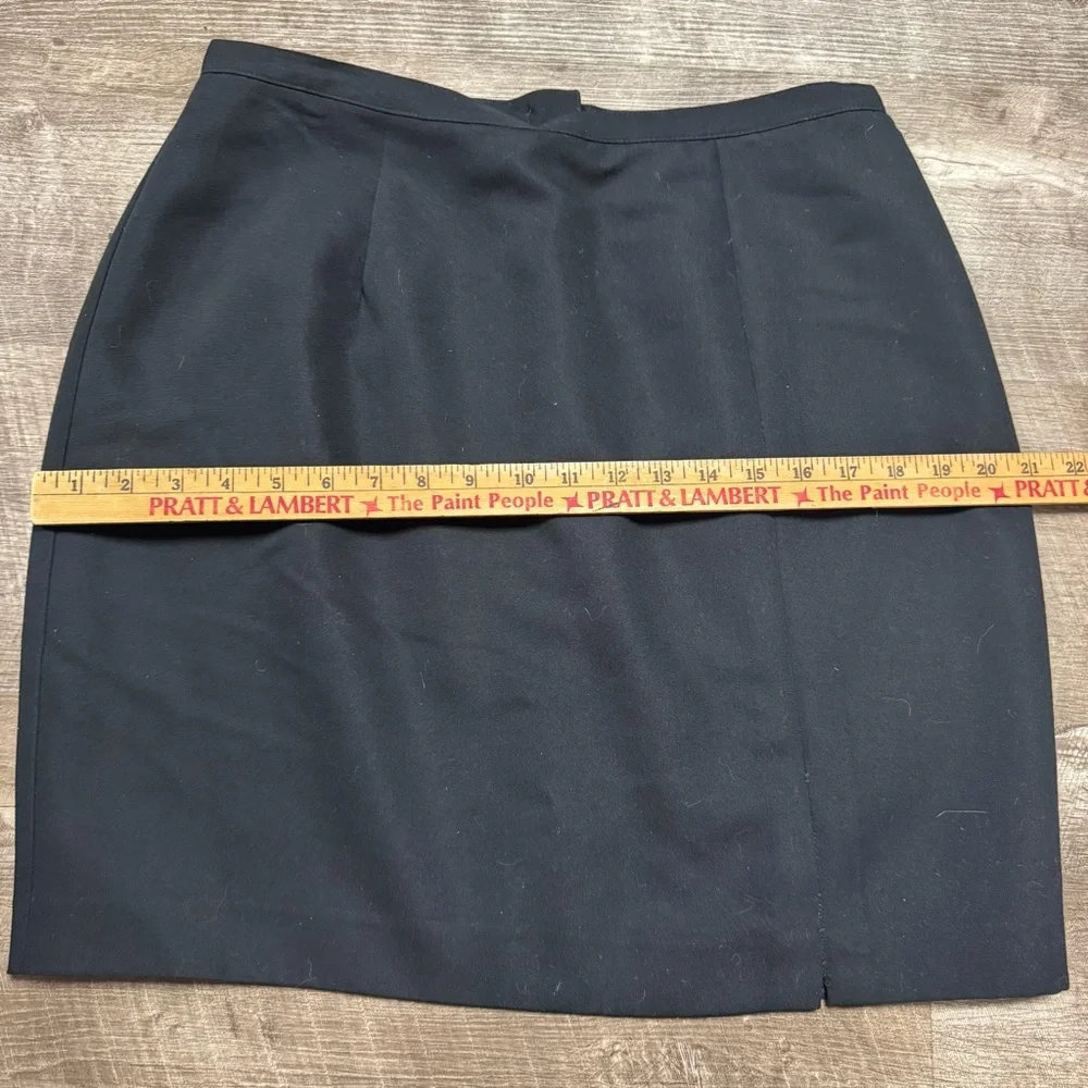 Isaac Hazan Black Pencil Skirt Size 14